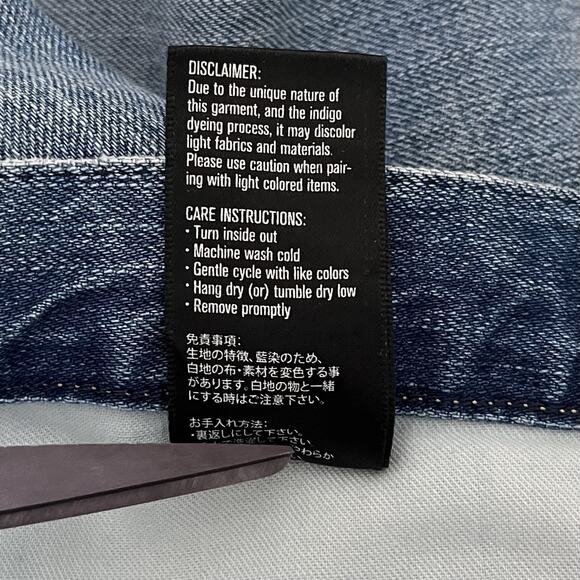 3x1 Mens Selvedge Whiskered Light Wash Denim Jeans 36x31 Blue Zip Fly USA Made - Picture 8 of 8